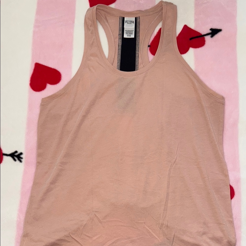 Victoria’s Secret Sport Soft Pink Tie Front Sleeveless Tank Top - Picture 8 of 8